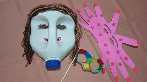 mascaras de carnaval com material reciclado